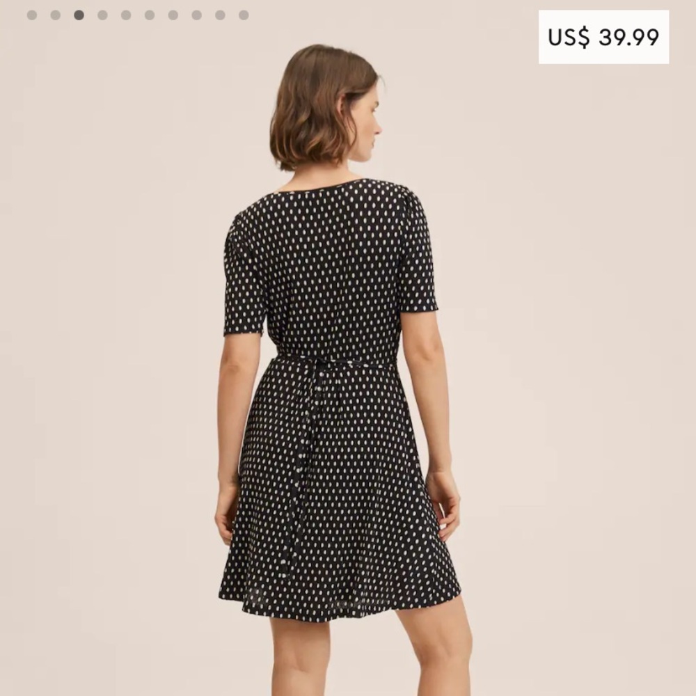 NWT Mango Printed Pleated Dress
